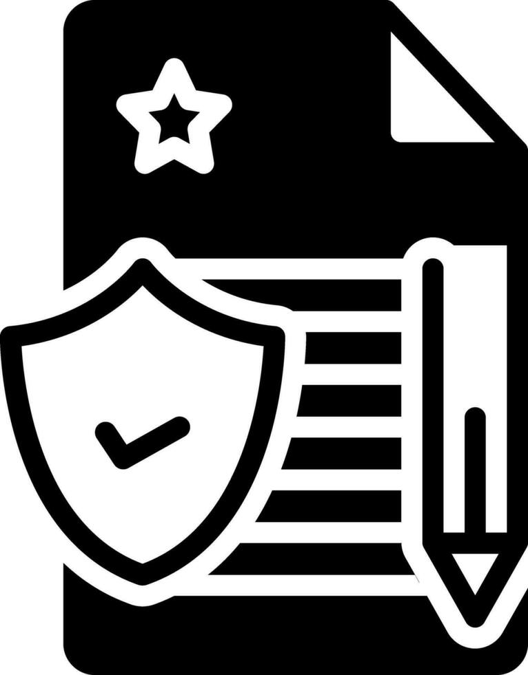 solid icon for policy vector