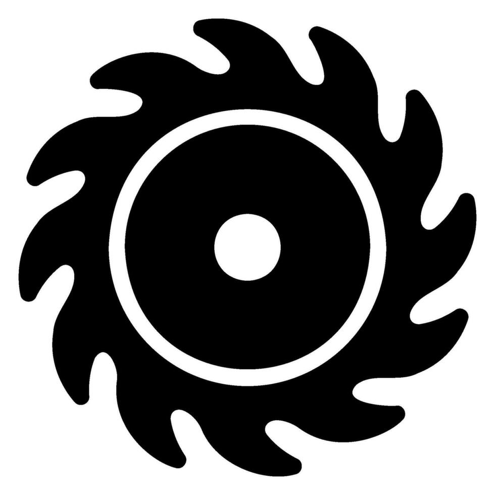 saw blade glyph icon vector