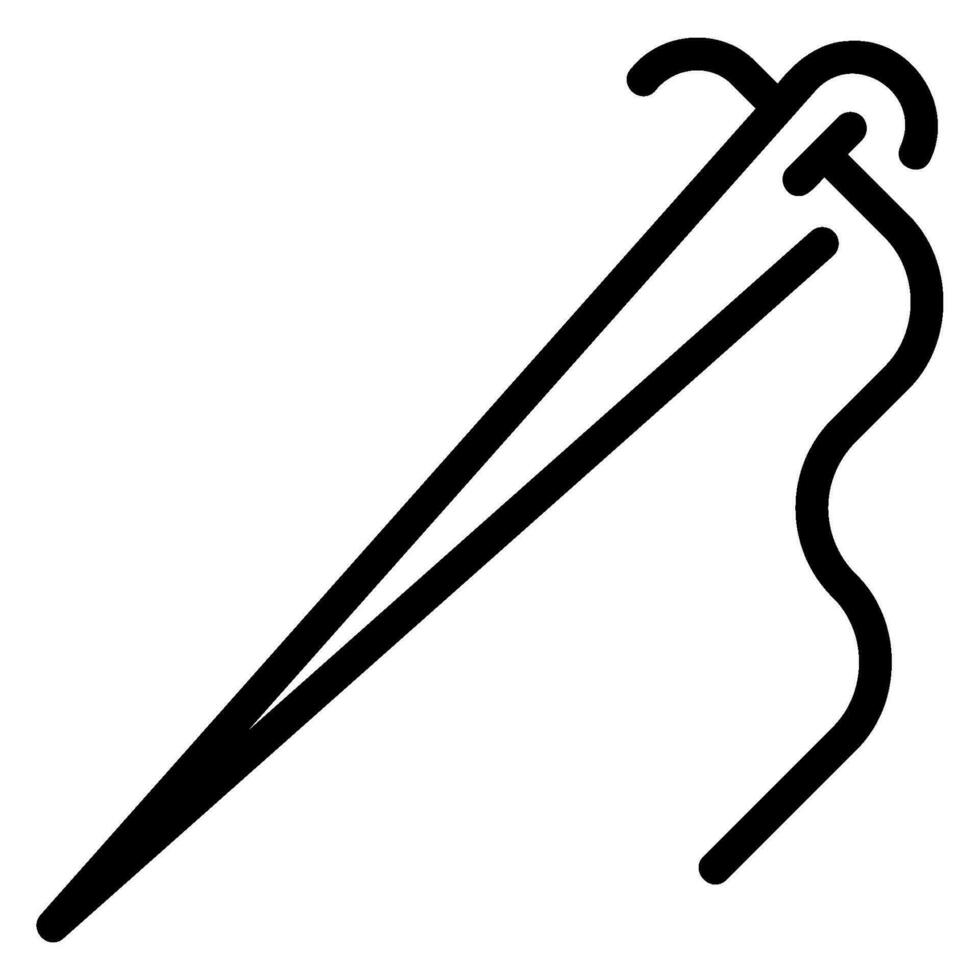 needle line icon vector