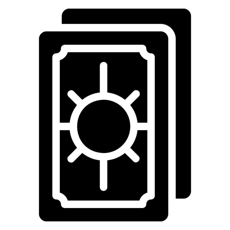 tarot card glyph icon vector