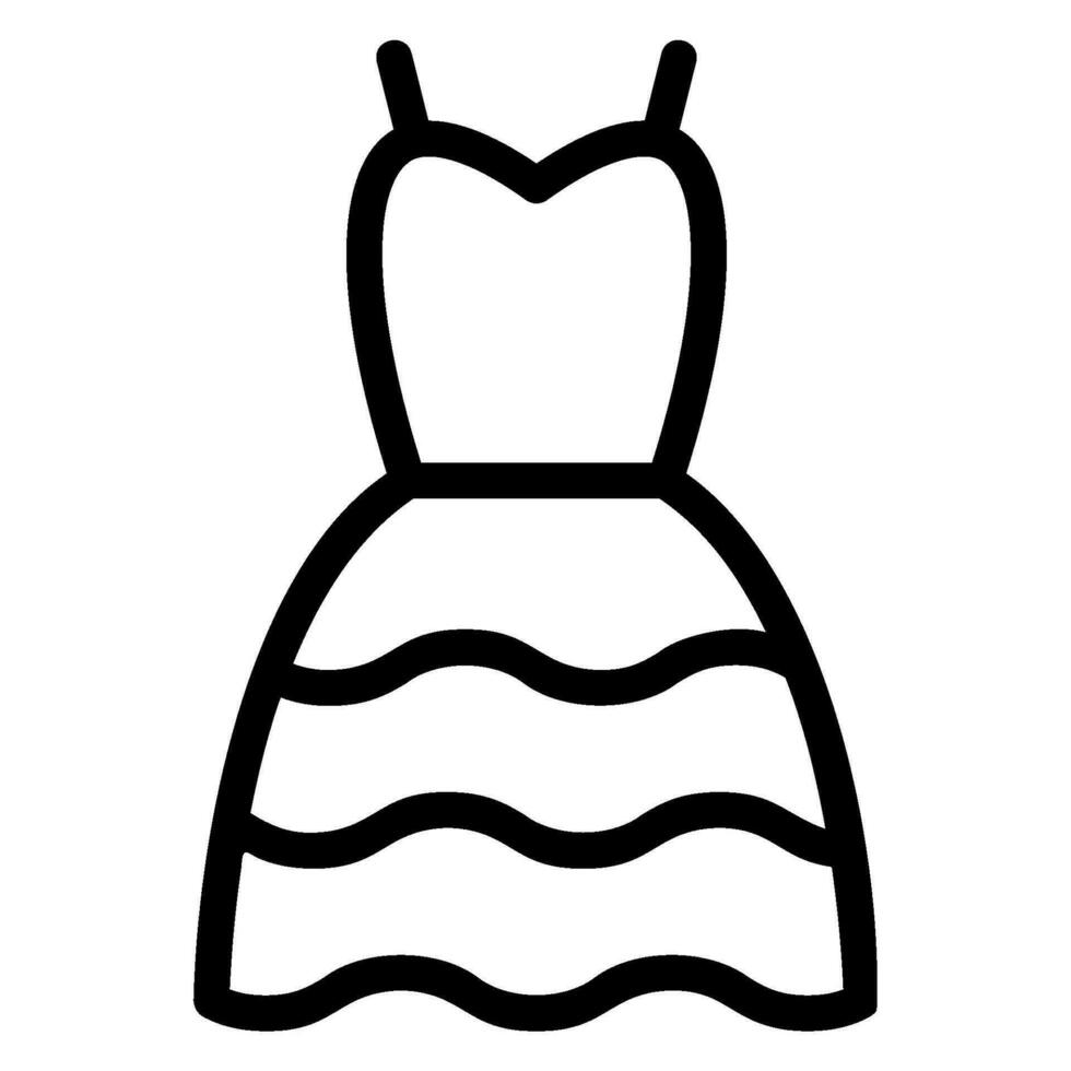 dress line icon vector