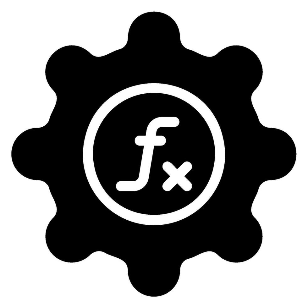 gear glyph icon vector