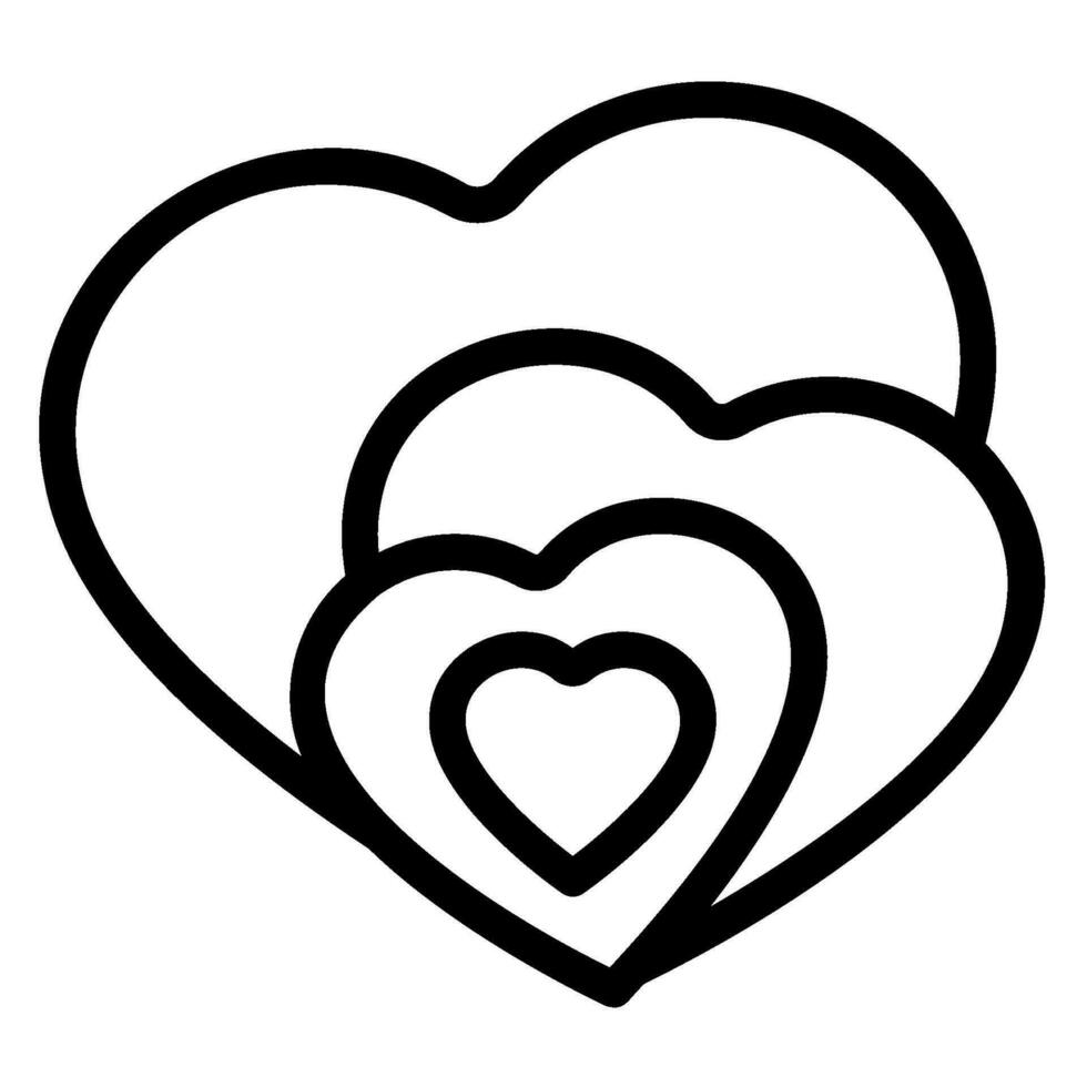 heart line icon vector