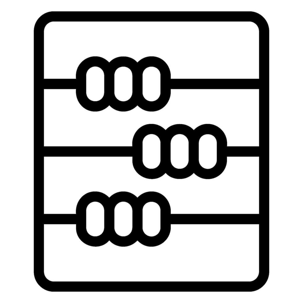 abacus line icon vector