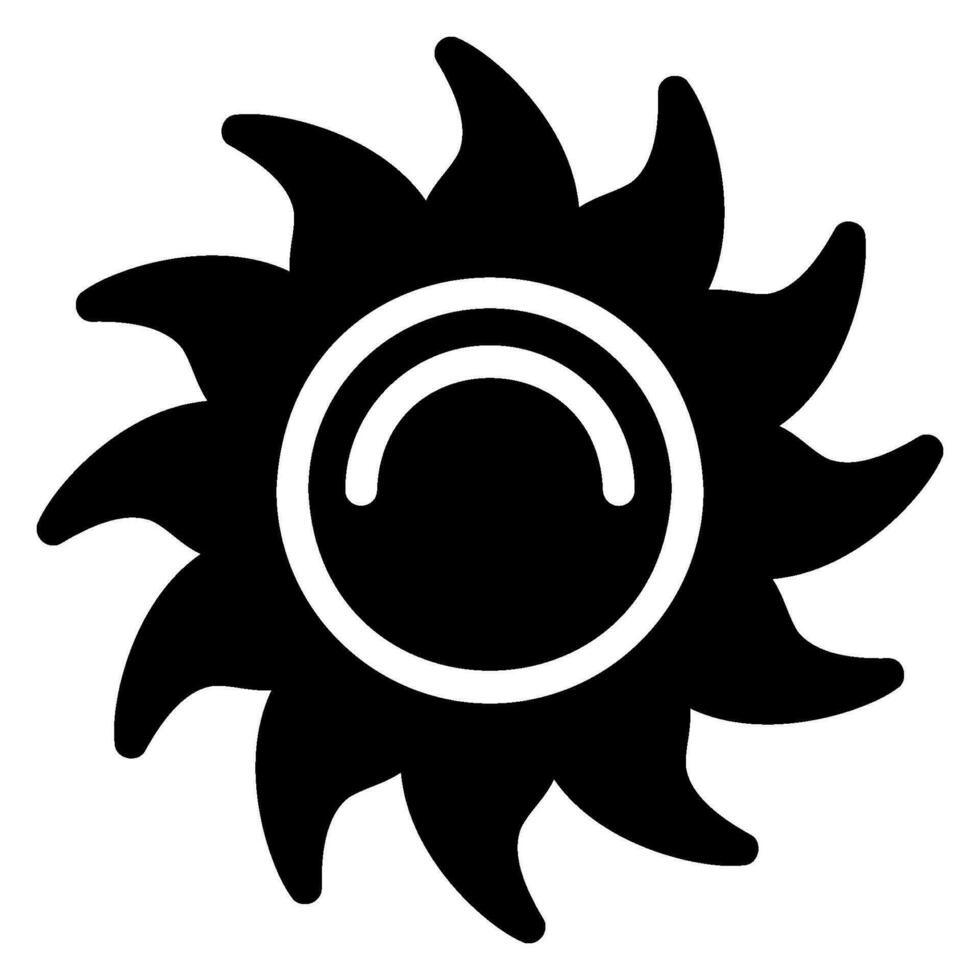 sun glyph icon vector