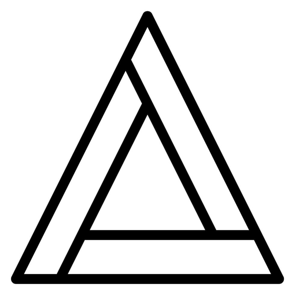 triangle line icon vector