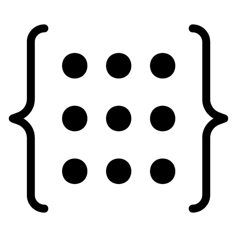 matrix glyph icon vector