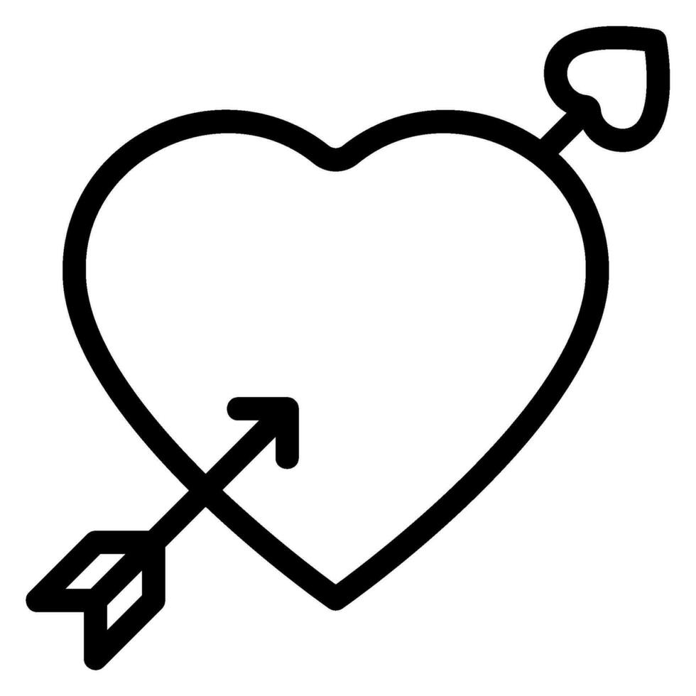 cupid line icon vector