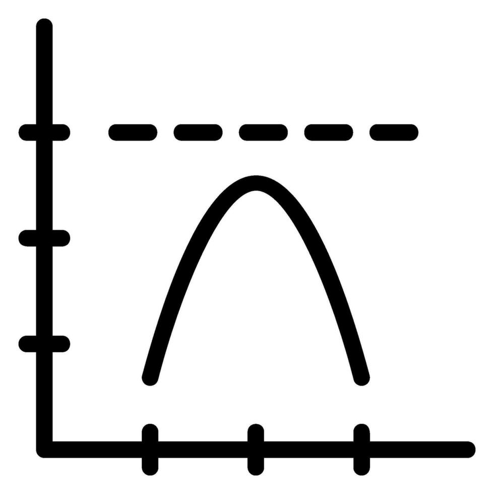 parabola line icon vector