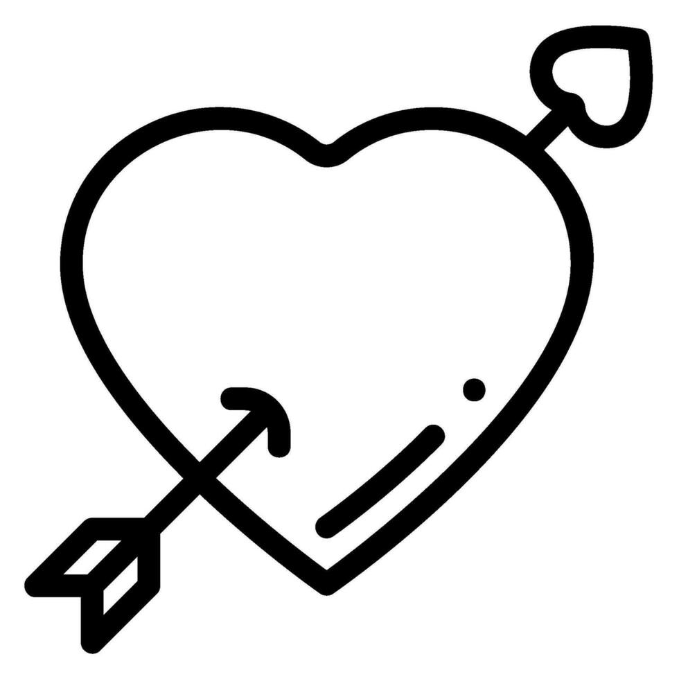 cupid line icon vector