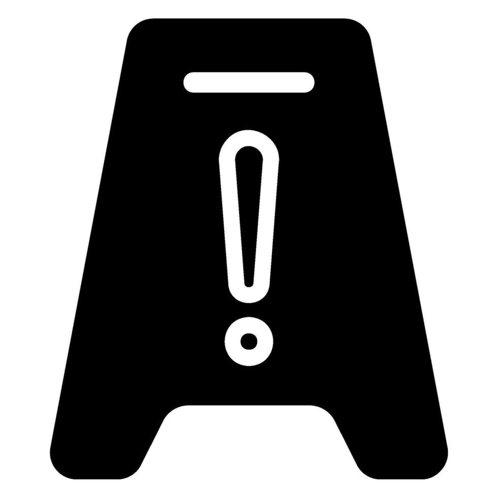 wet floor glyph icon vector