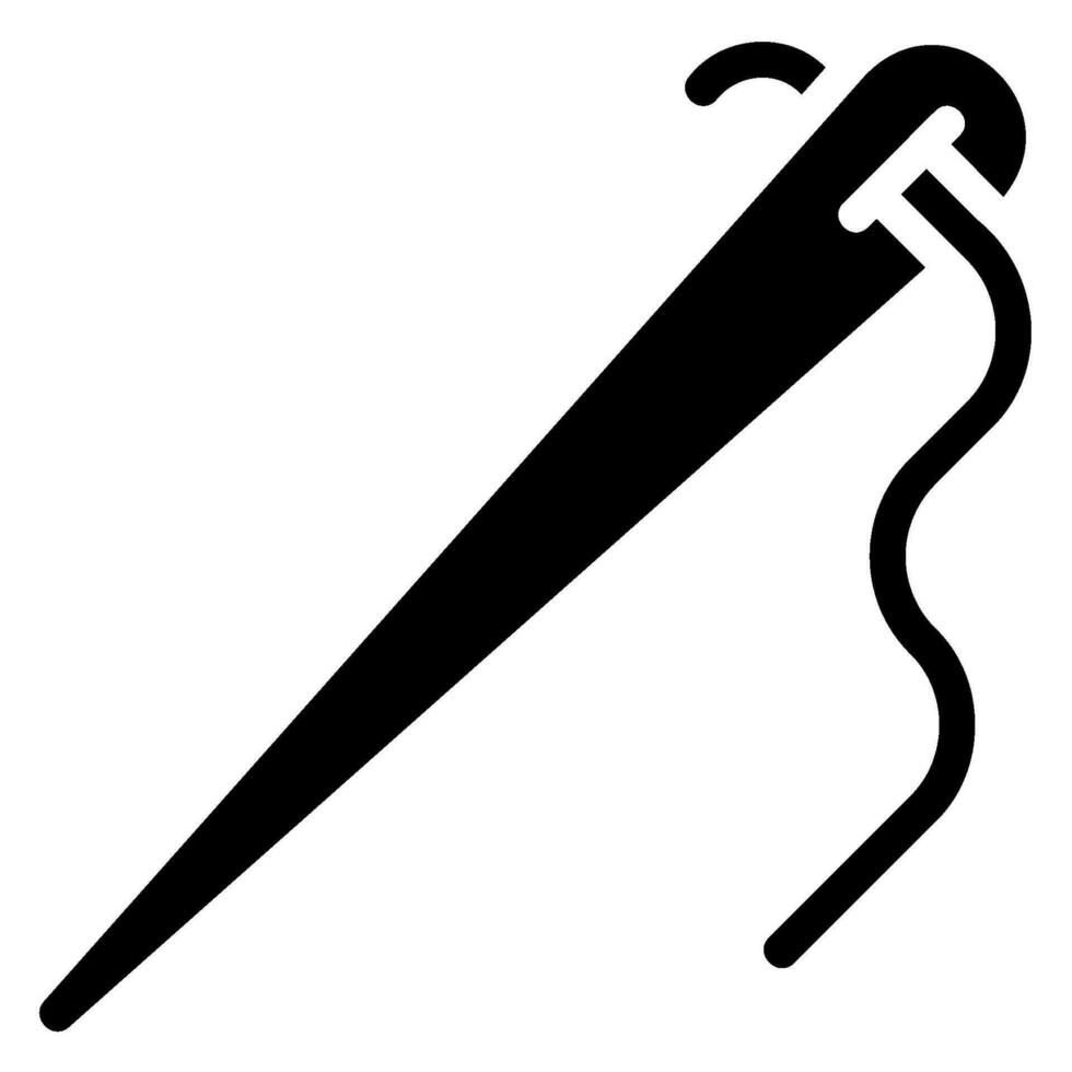 needle glyph icon vector