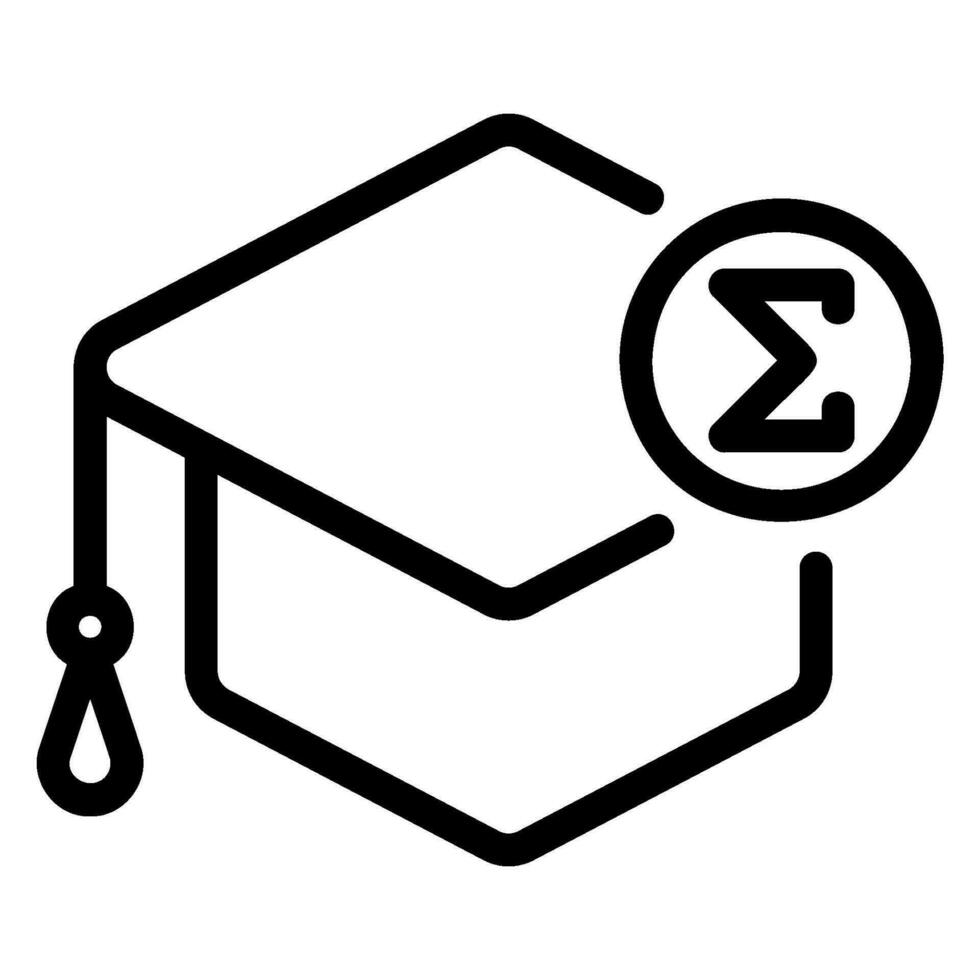 mortarboard line icon vector