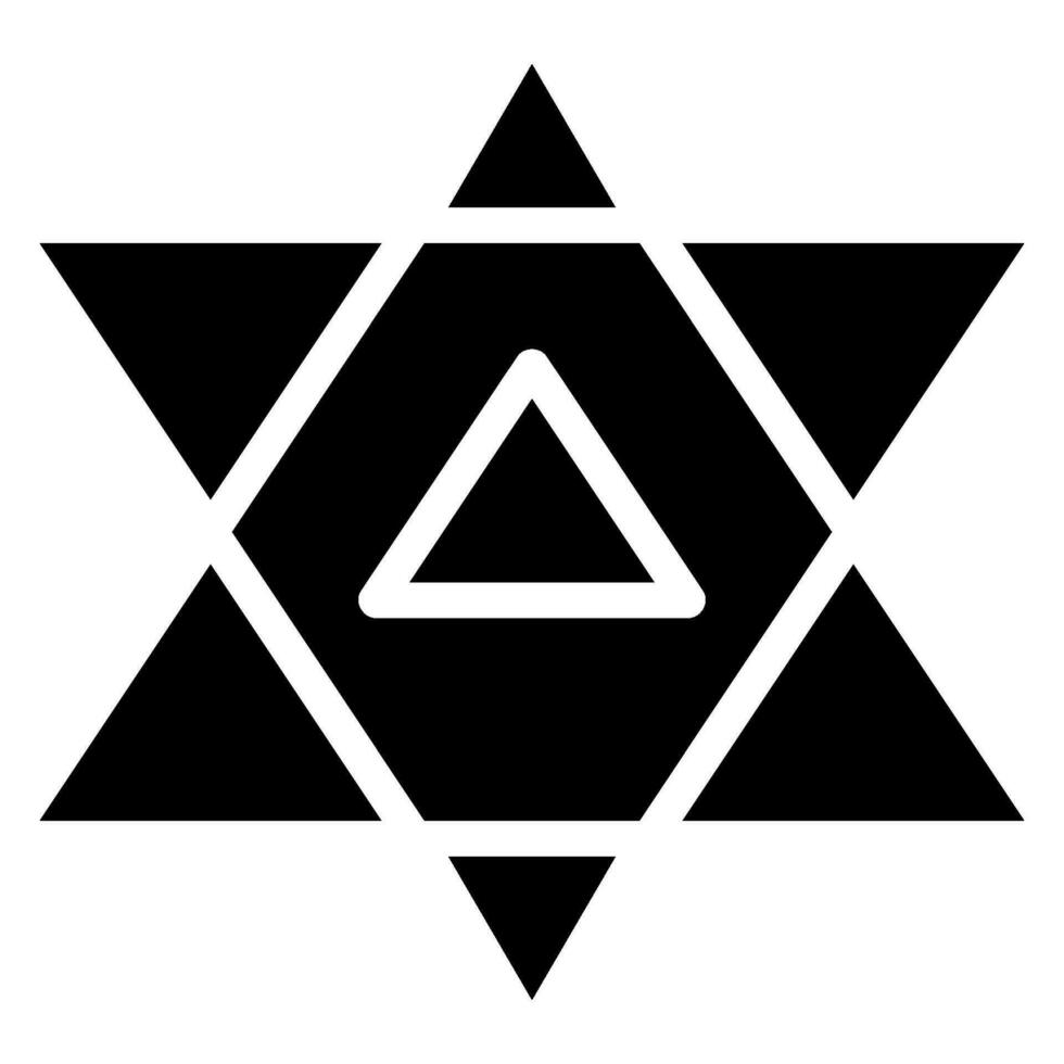 Merkaba glyph icon vector