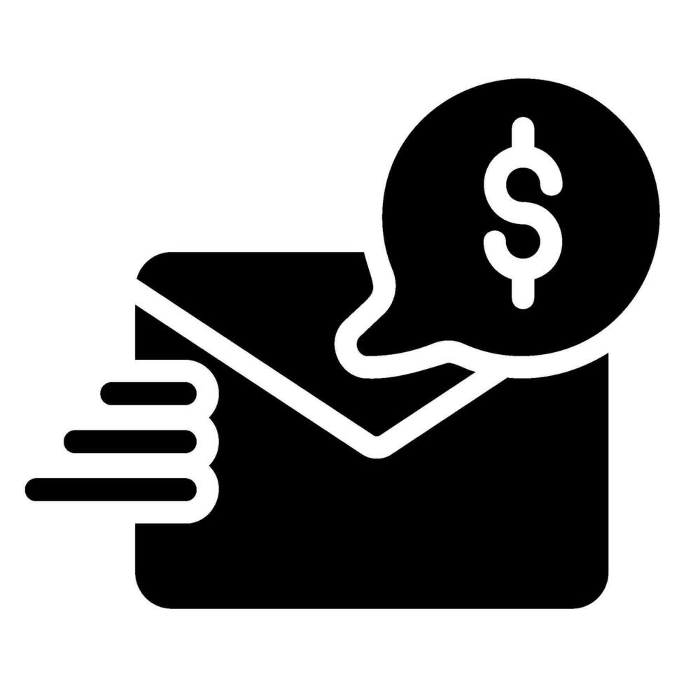 send money glyph icon vector