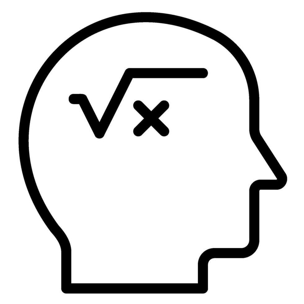 brain line icon vector