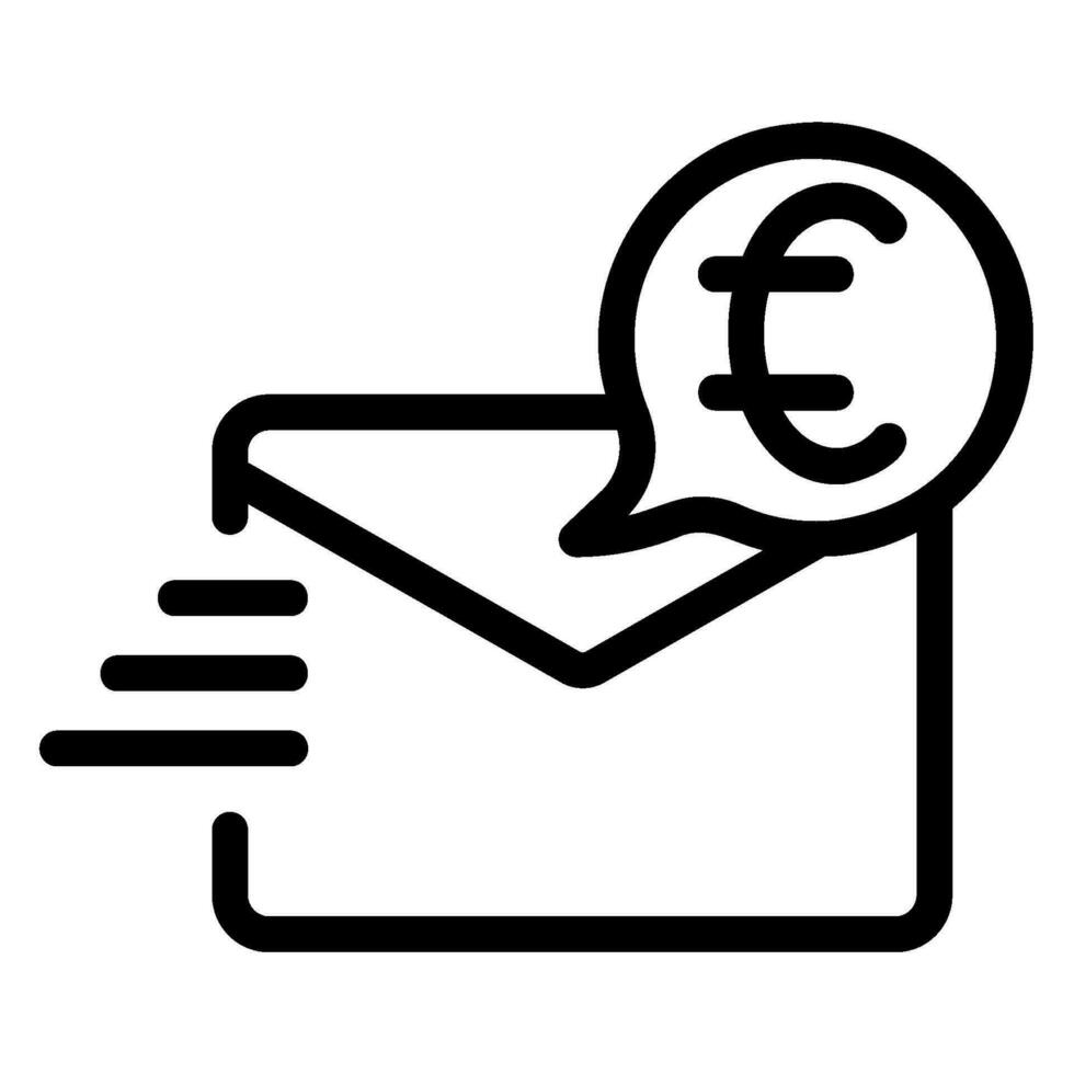 send money line icon vector