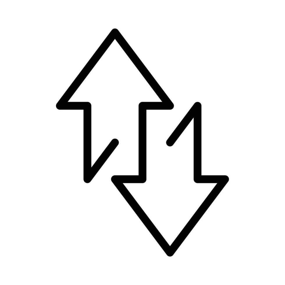 arrow icon up and down symbol transfer, upload and download. simple design, vector for app, web, social media.