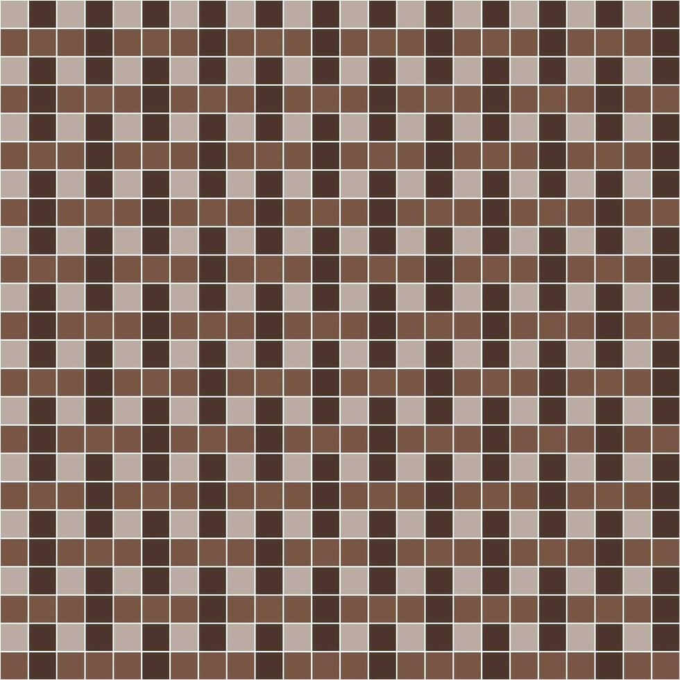 Brown tile background, Mosaic tile background, Tile background, Seamless pattern, Mosaic seamless pattern, Mosaic tiles texture or background. Bathroom wall tiles, swimming pool tiles. vector