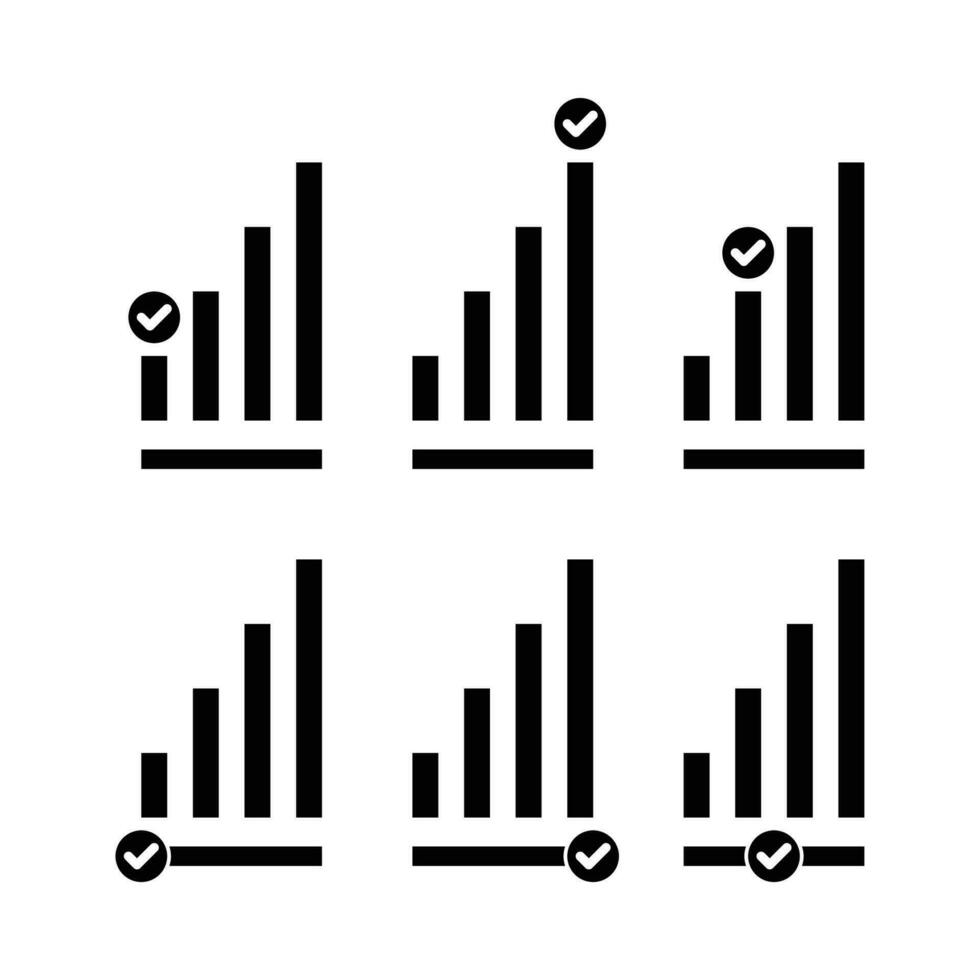 growth or progress icon symbol set simple design, business concept vector for app, web, social media.