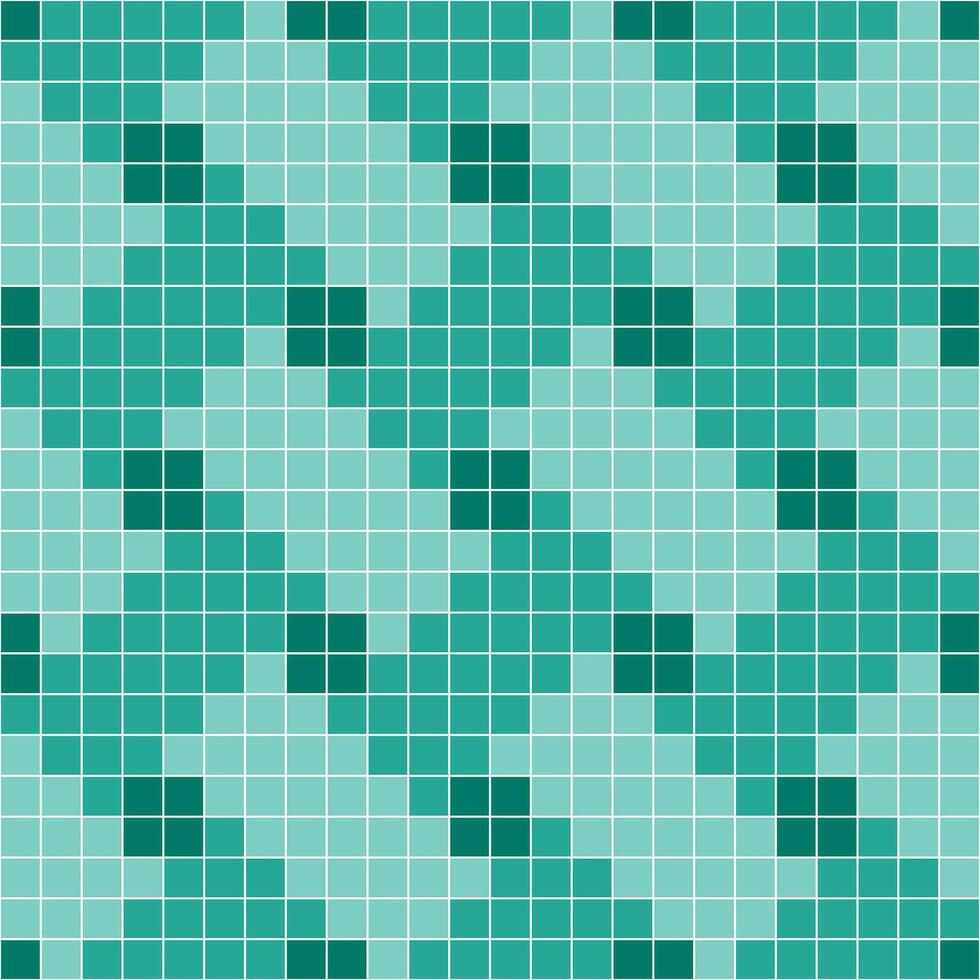 Green tile background, Mosaic tile background, Tile background, Seamless pattern, Mosaic seamless pattern, Mosaic tiles texture or background. Bathroom wall tiles, swimming pool tiles. vector