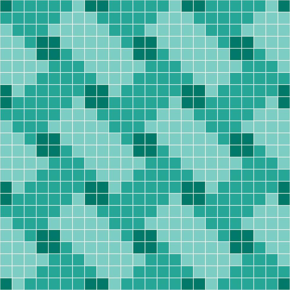 Green tile background, Mosaic tile background, Tile background, Seamless pattern, Mosaic seamless pattern, Mosaic tiles texture or background. Bathroom wall tiles, swimming pool tiles. vector