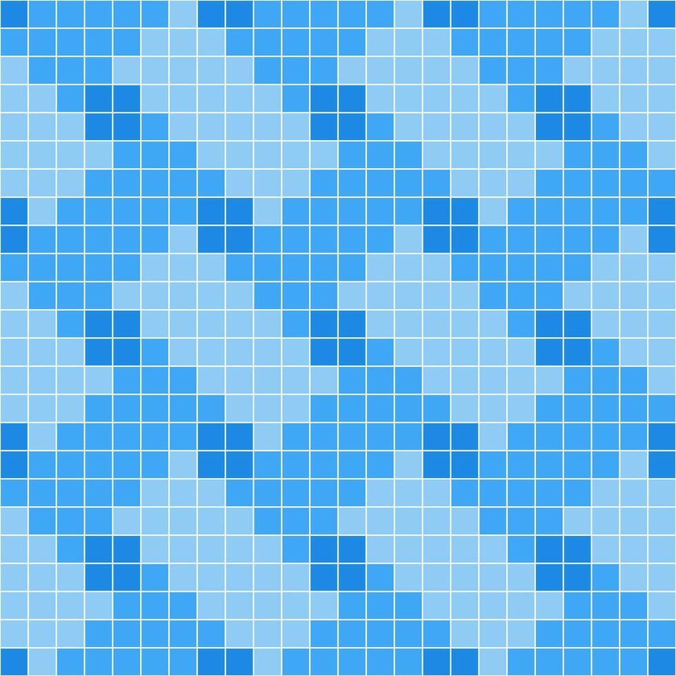 Blue tile background, Mosaic tile background, Tile background, Seamless pattern, Mosaic seamless pattern, Mosaic tiles texture or background. Bathroom wall tiles, swimming pool tiles. vector