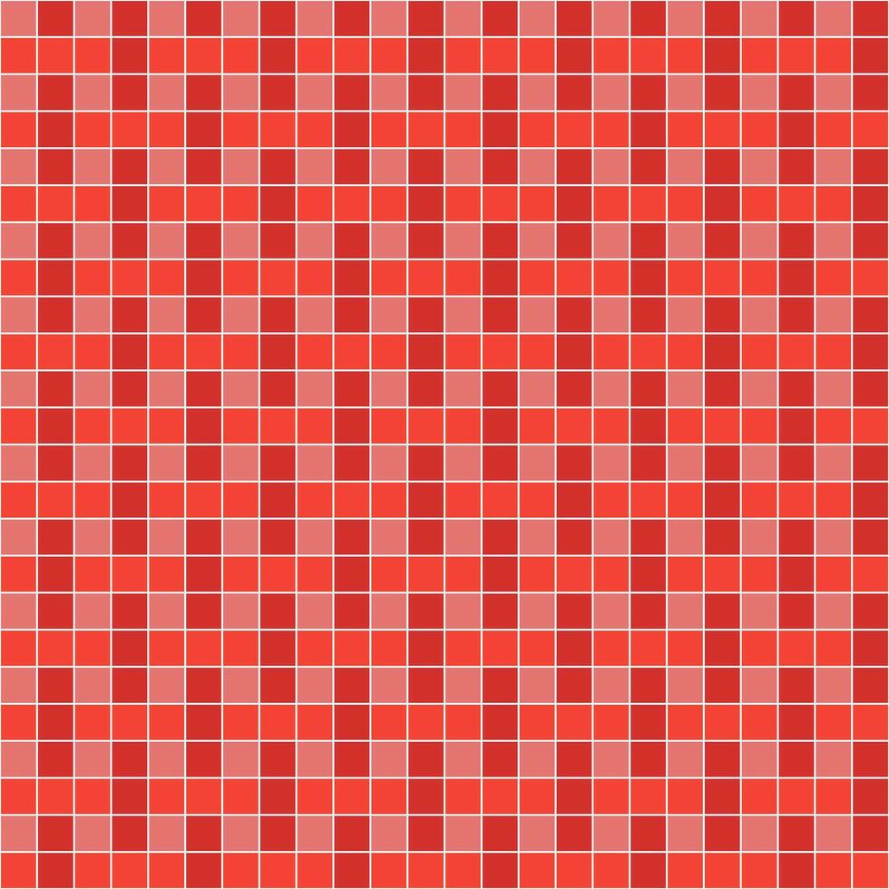 Red tile background, Mosaic tile background, Tile background, Seamless pattern, Mosaic seamless pattern, Mosaic tiles texture or background. Bathroom wall tiles, swimming pool tiles. vector