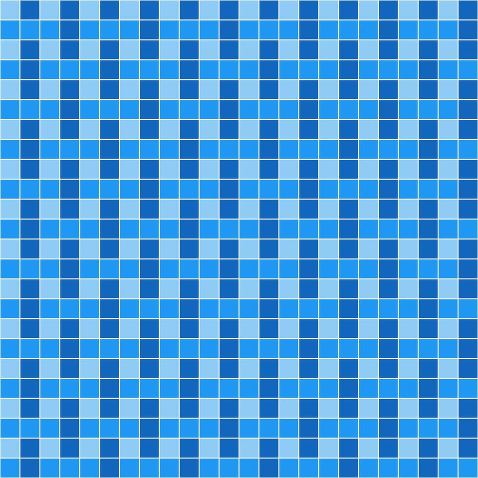 Blue tile background, Mosaic tile background, Tile background, Seamless pattern, Mosaic seamless pattern, Mosaic tiles texture or background. Bathroom wall tiles, swimming pool tiles. vector