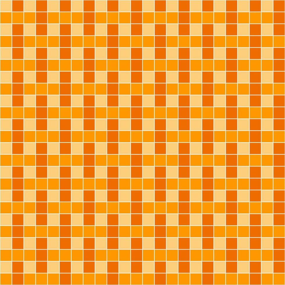 Orange tile background, Mosaic tile background, Tile background, Seamless pattern, Mosaic seamless pattern, Mosaic tiles texture or background. Bathroom wall tiles, swimming pool tiles. vector
