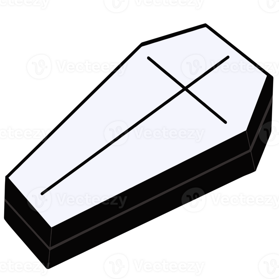 Halloween cartoon symbols hand drawns black and white icon character illustration. Isolated on transparent background. png