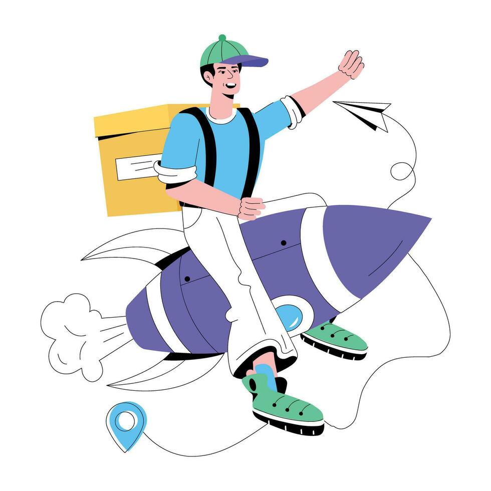 Trendy Quick Delivery vector