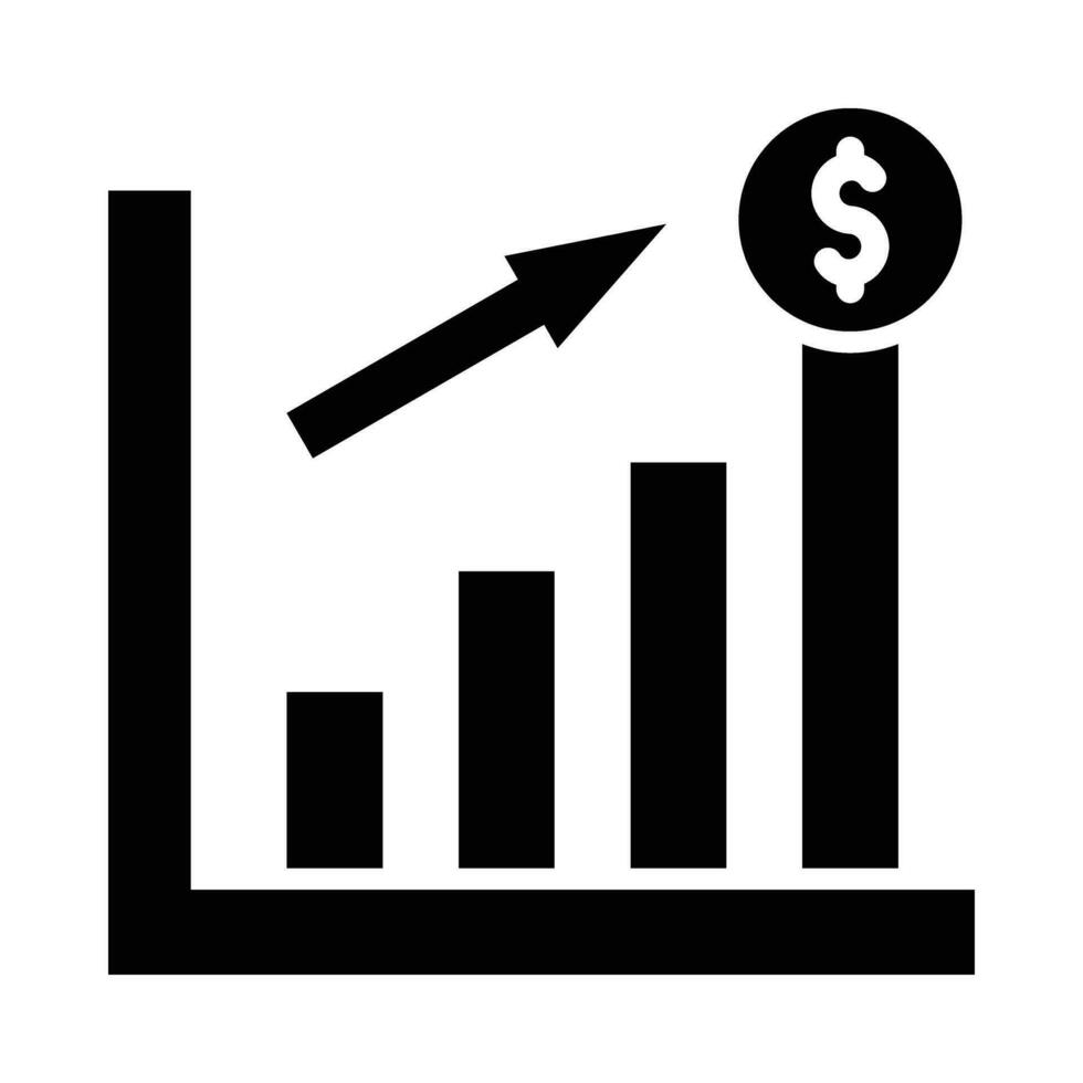 Stock Investment Vector Glyph Icon For Personal And Commercial Use.