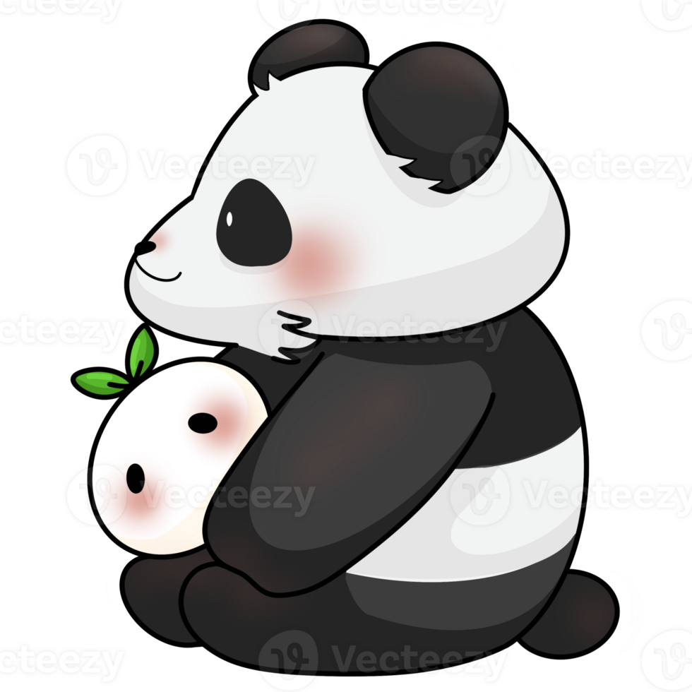 Panda and baby socate png