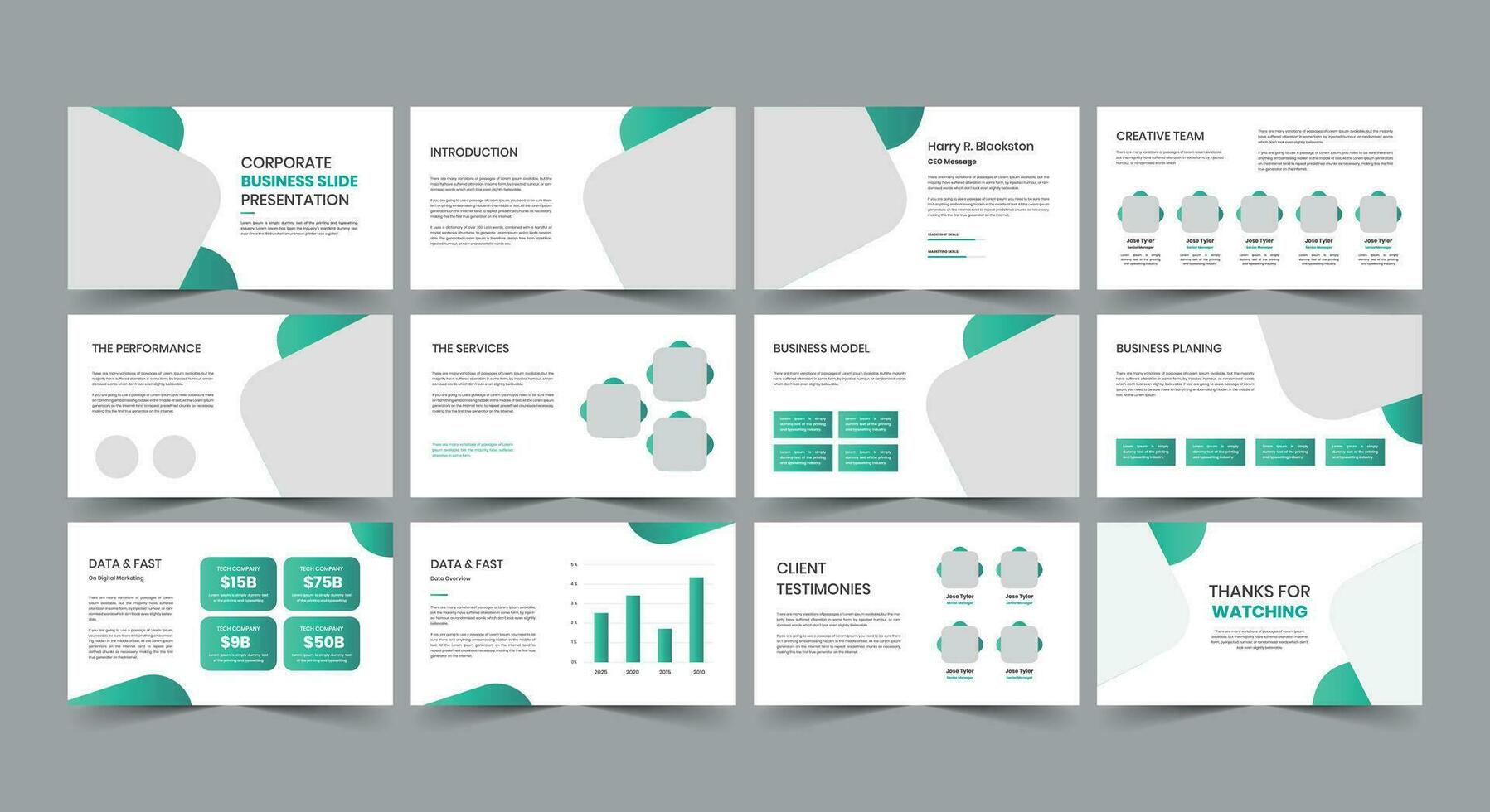 Corporate Business Slide Presentation vector