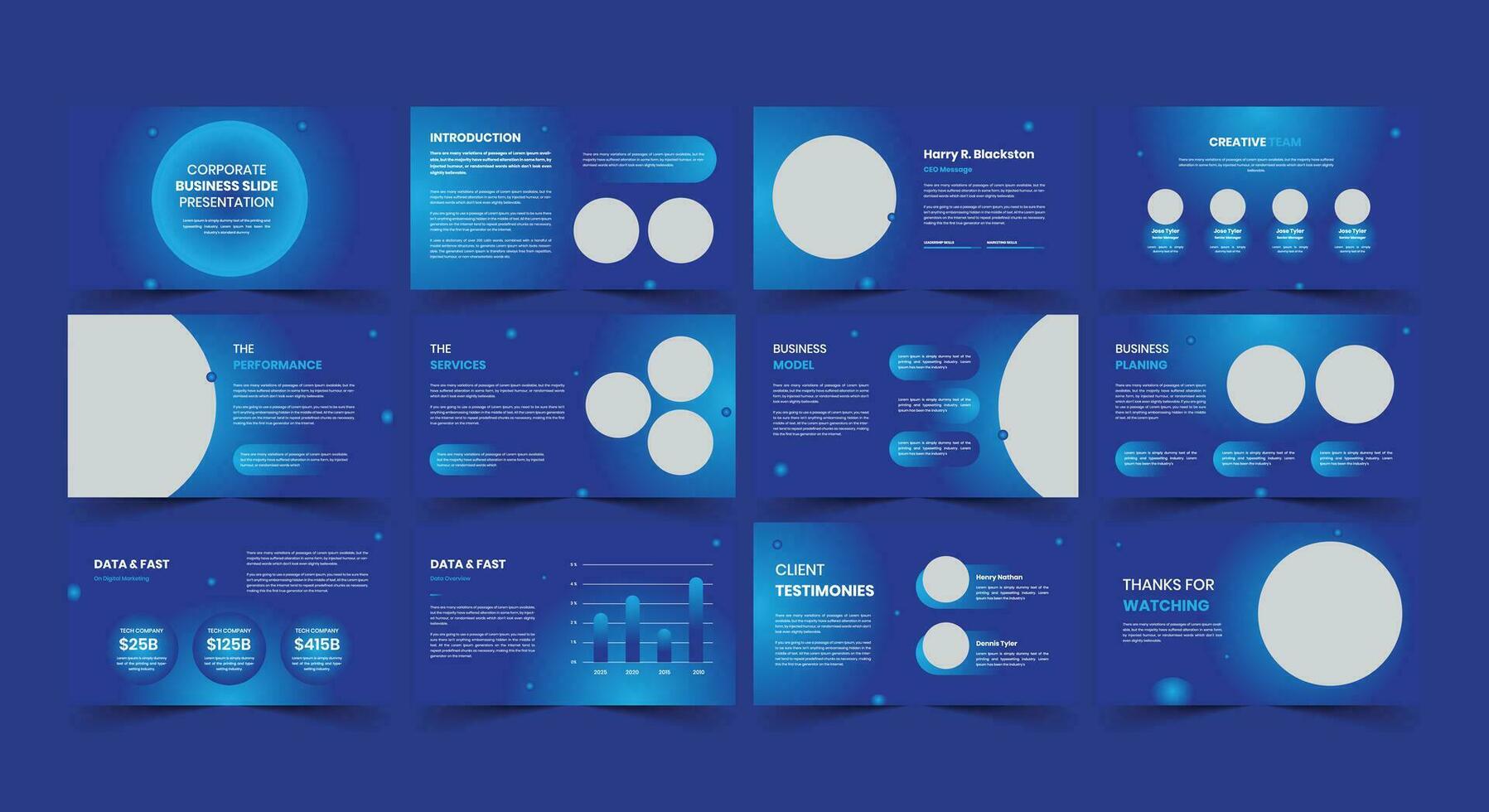 Corporate Business Slide Presentation vector