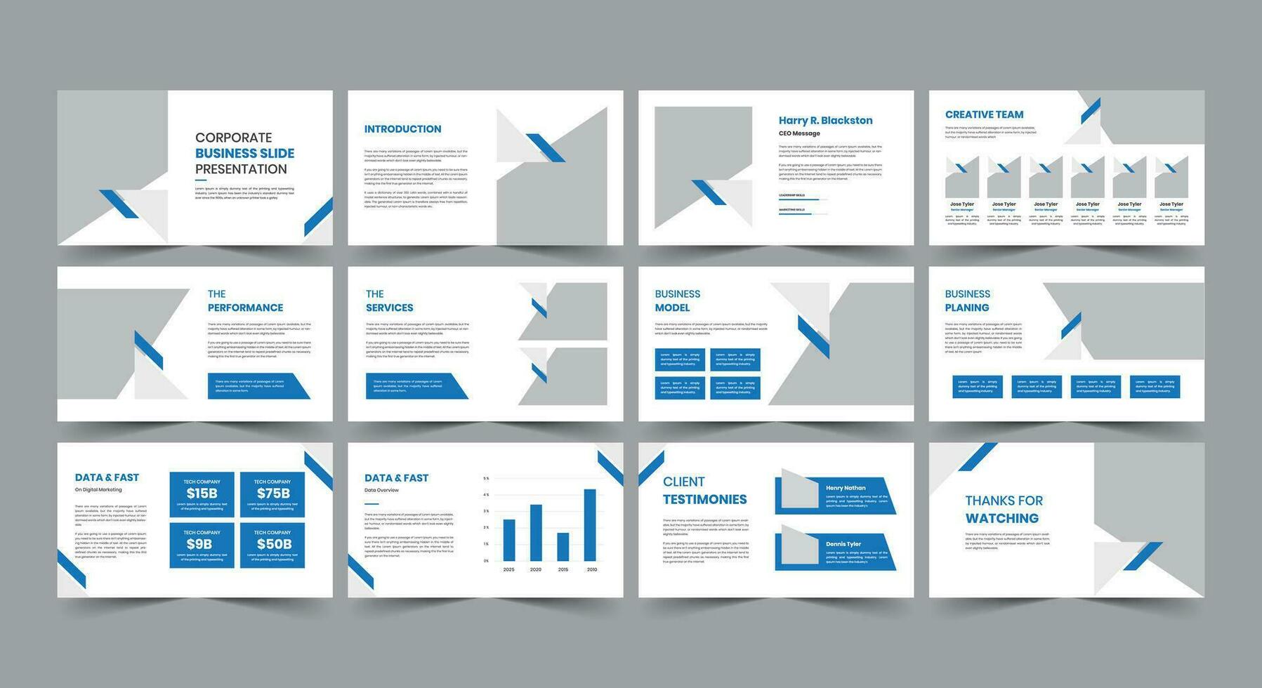 Corporate Business Slide Presentation vector