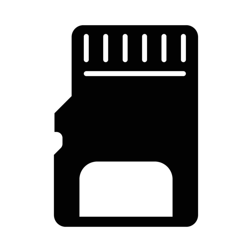 Sd Card Vector Glyph Icon For Personal And Commercial Use.
