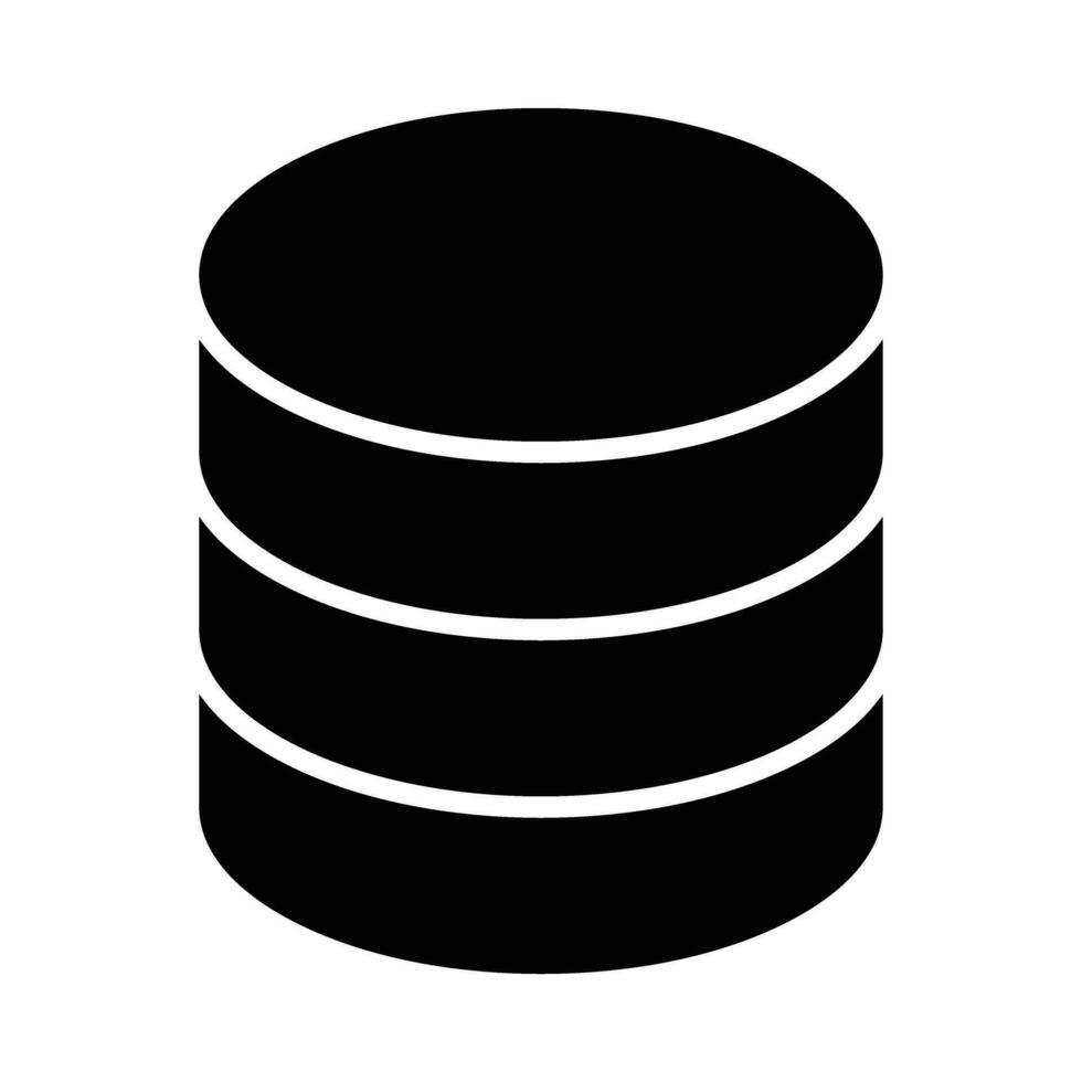 Database Vector Glyph Icon For Personal And Commercial Use.