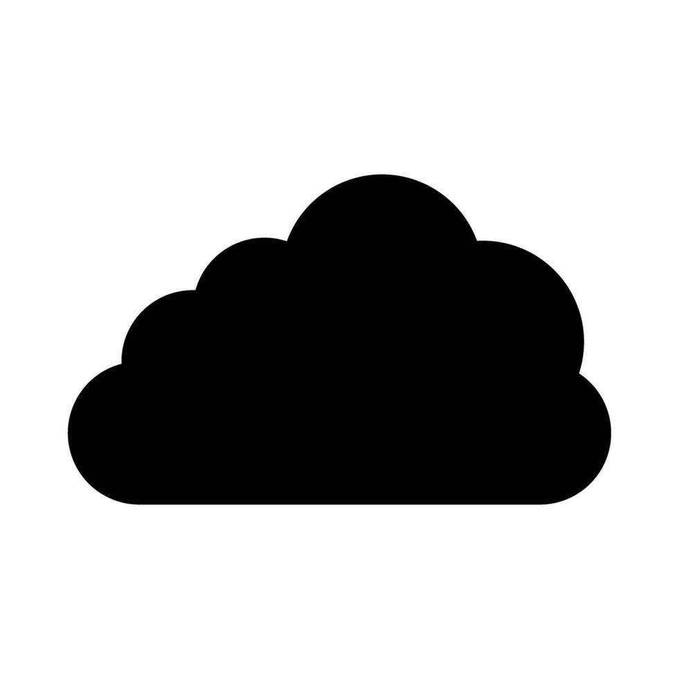 Cloud Vector Glyph Icon For Personal And Commercial Use.