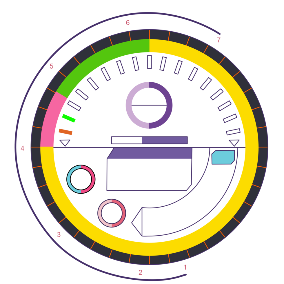 circle infographic template for round diagram, graph, web design. Business concept , options or processes. png