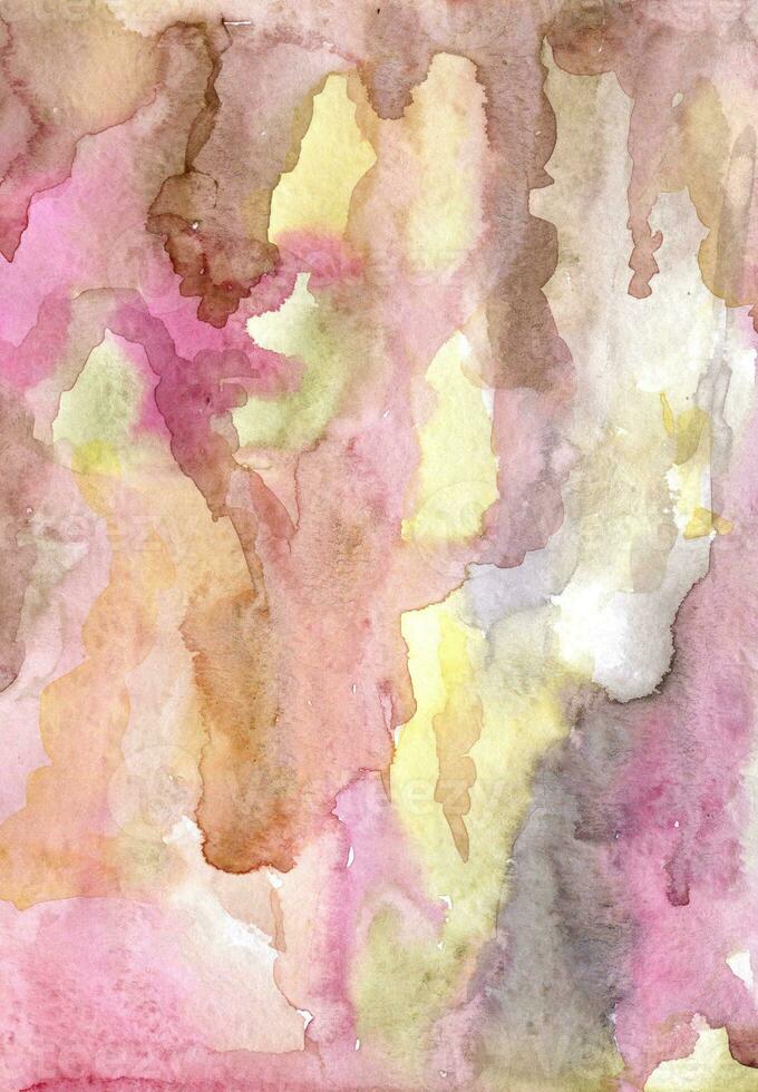 Soft Pink hand-drawn watercolor background photo