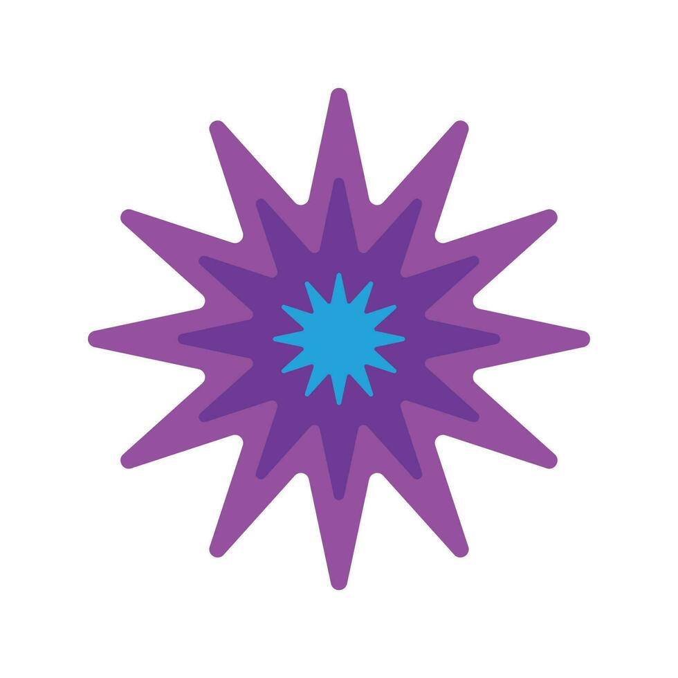 funny bright modern hippie flower vector illustration