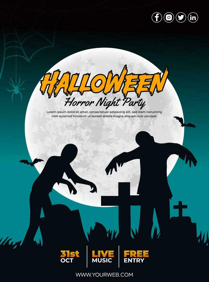 Halloween party illustration vector