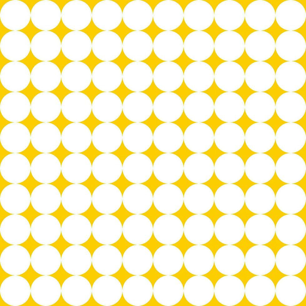 seamless pattern white circles with yellow star vector
