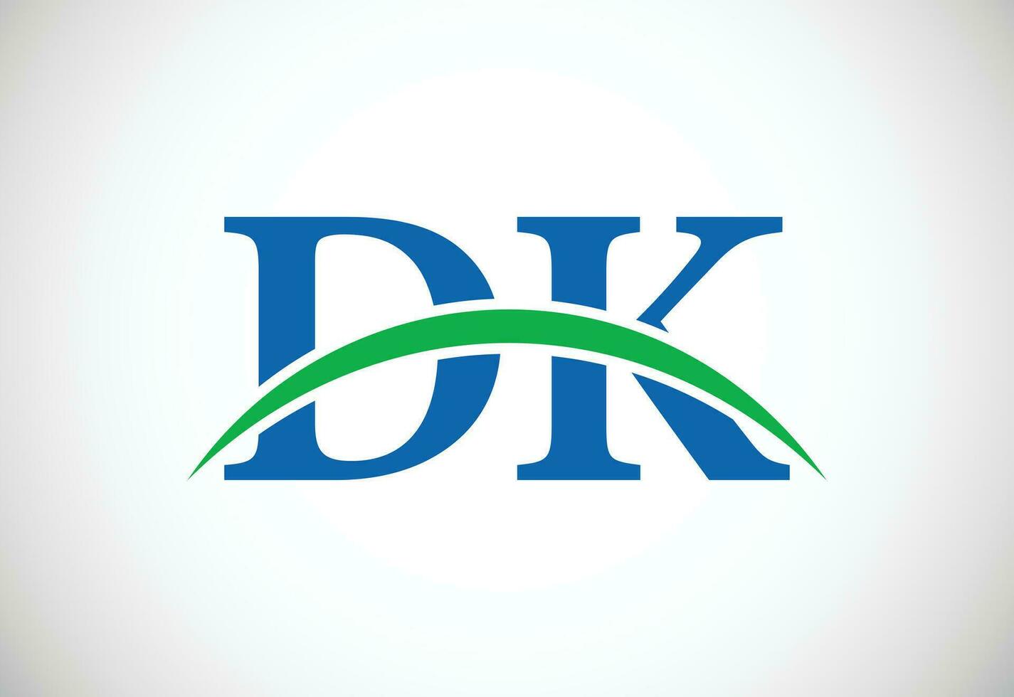 Alphabet initial DK letter logo design, Vector design template