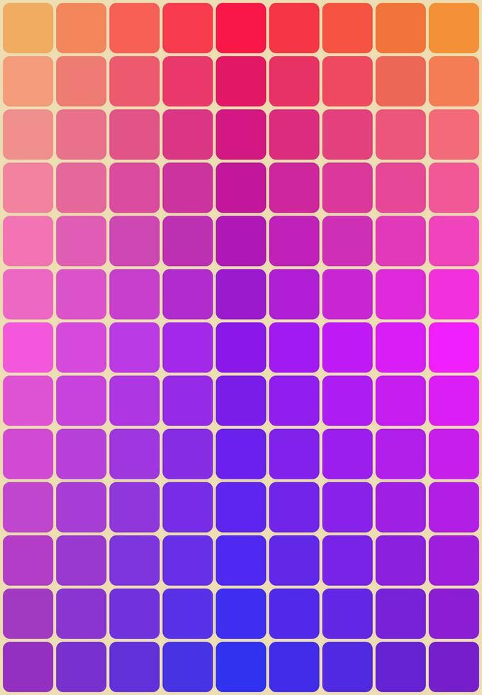 Colorful mosaic pattern abstract background. Square shape with rounded corners with gradient colors. Design for vector illustration.