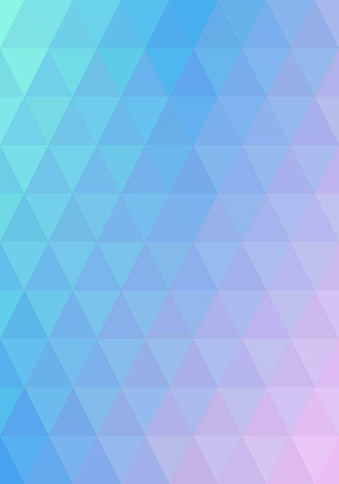 Triangle shape pattern. Gradient blue to pink. Abstract background. Texture design for publications, covers, posters, flyers, brochures, banners, backdrops, walls. Vector illustration.