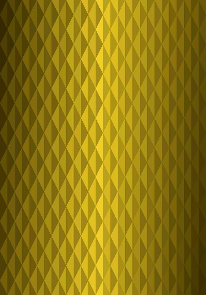 Golden gradient rhombus geometric pattern. Abstract background design for publication, cover, banner, poster, web design, backdrop, wall. Vector illustration.
