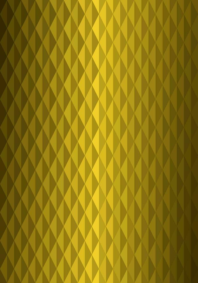 Golden gradient rhombus geometric pattern. Abstract background design for publication, cover, banner, poster, web design, backdrop, wall. Vector illustration.